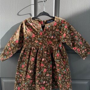 Ralph Lauren Brown Floral Kids Dress